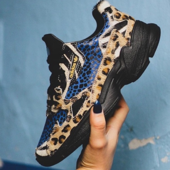 adidas falcon animal print sneaker